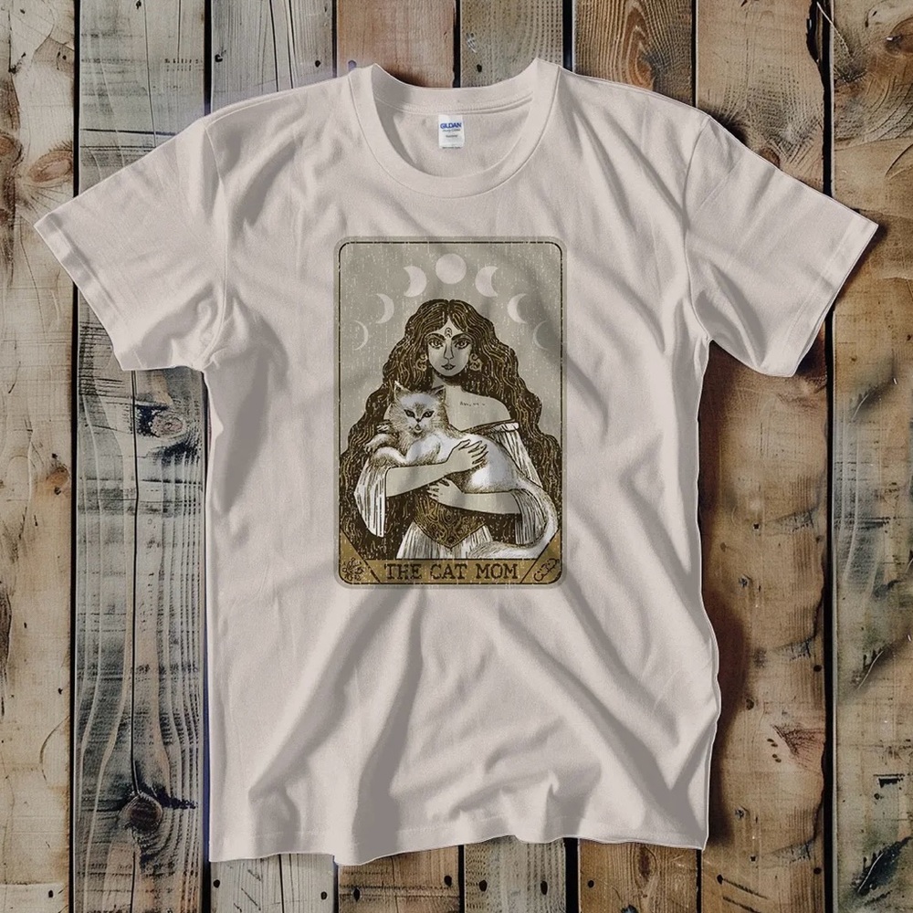 Graphic Tee The Modern Cat Mom Tarot Card Design